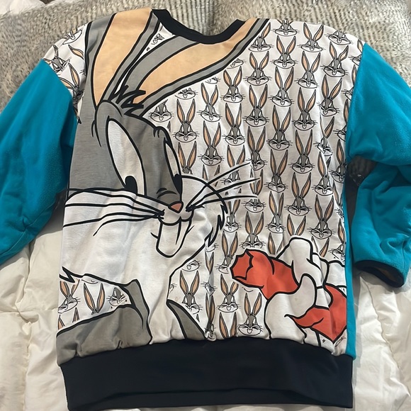 Vintage 90s Looney Tunes Reversible Sweatshirt - Picture 4 of 5